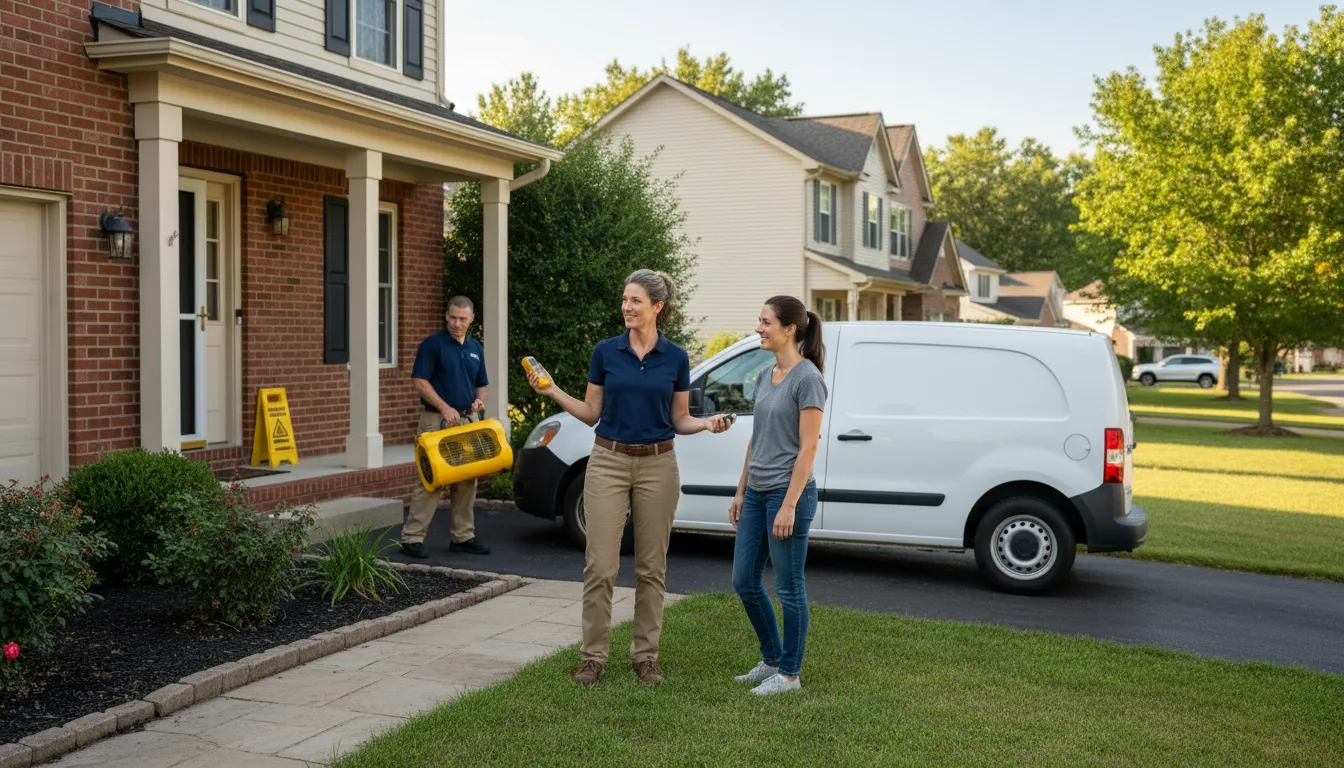 Residential water damage restoration in Loves Park, IL